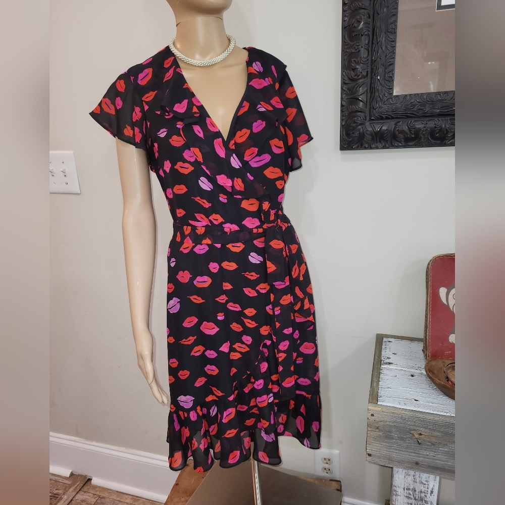 Betsy Johnson wrap around "kiss" dress